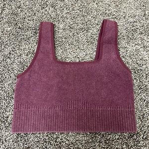 Burgundy stretch bra top